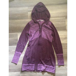 Athleta Purple Long Sleeve Full Zip Hooded Dress Jacket Womens Size Small S